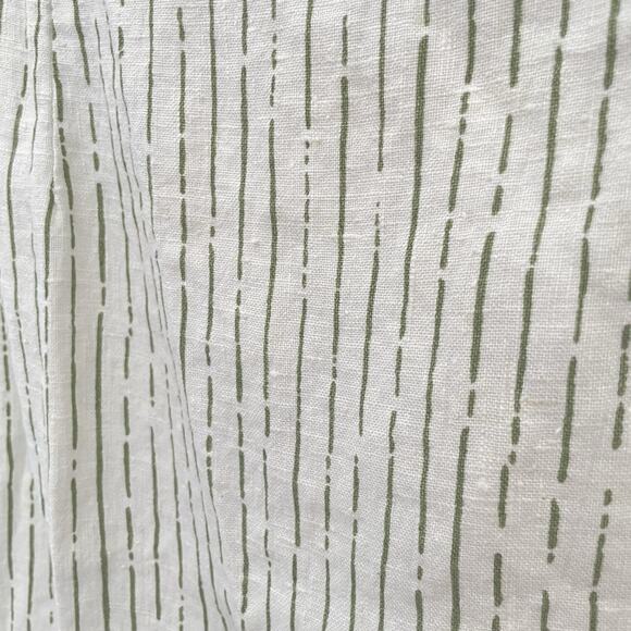 VTG 90s Linen Mini Skirt S Hand Screened USA Made Minimalist Art Print Coastal - Picture 3 of 7